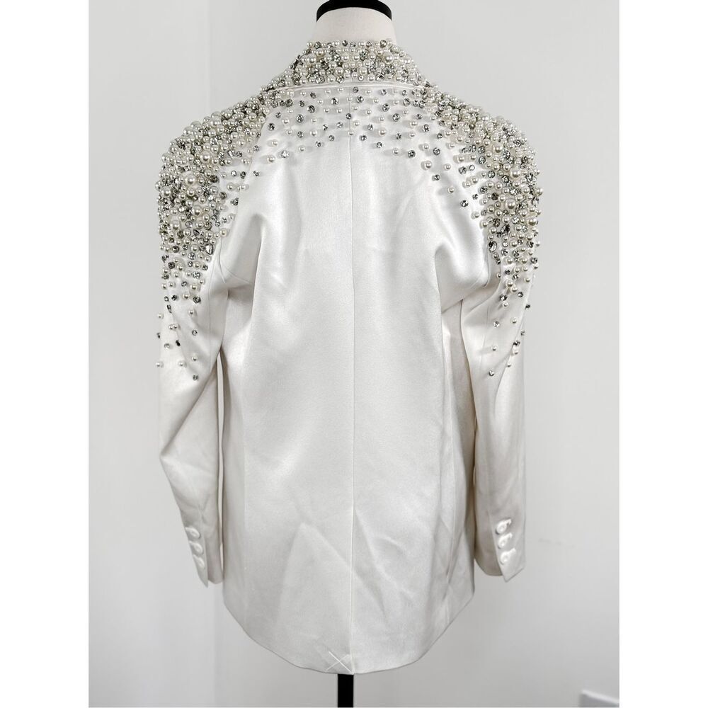 Alice + Olivia White Embellished Blazer - Picture 10 of 15